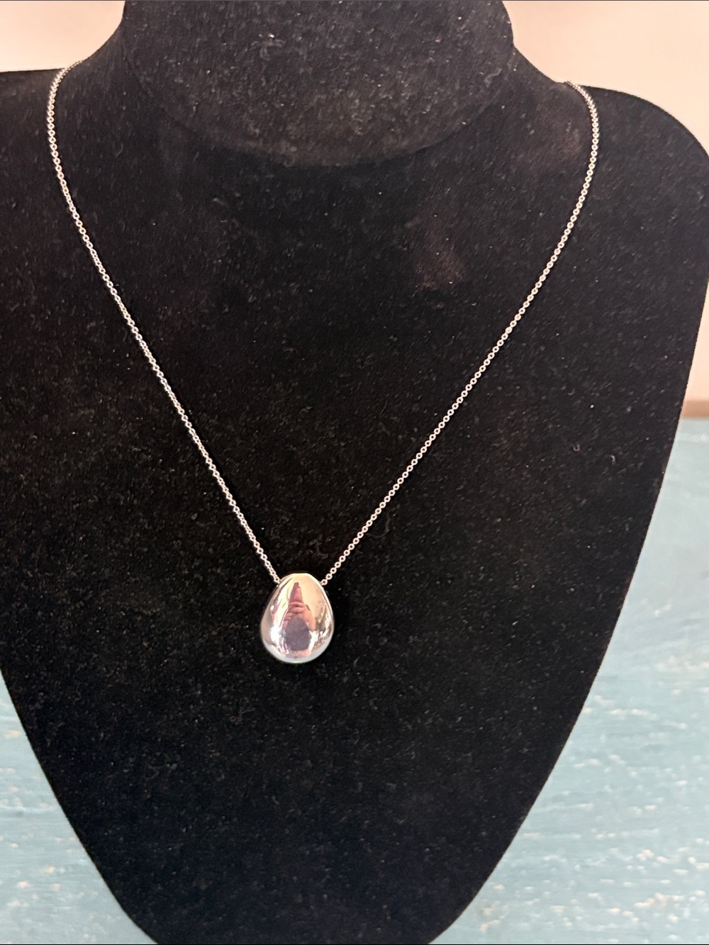 Brand New Ana Louisa silver pebble necklace